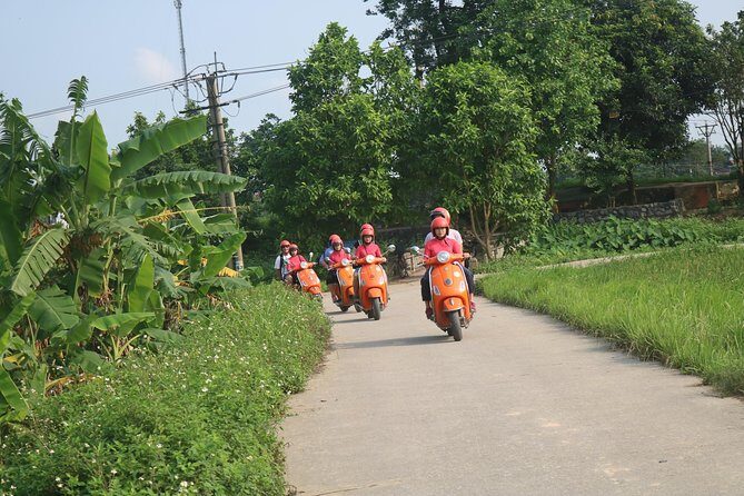 Hanoi Vespa Full Day City & Countryside with Female Ao Dai Riders - Ba Dinh Square to An Duong Market: vegetables, food stalls, and real Hanoi browsing
