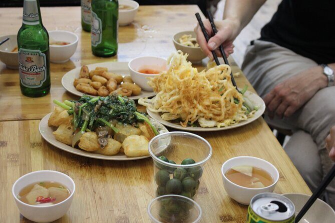 Hanoi Vespa Tours: Hanoi Vintage Vespa Food Tours - French Quarter to the Red River stretch: night lighting and quick photo moments