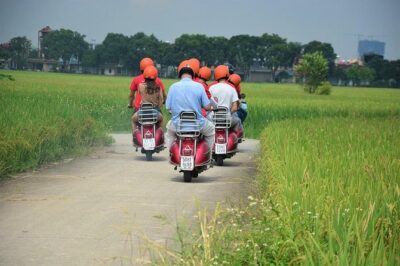 Hanoi Vespa Tours: Hanoi Vintage Vespa Tours Countryside - Long Bien Bridge on a Vespa: the quick switch from city to villages