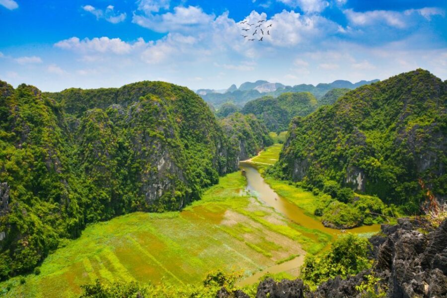 Hoa Lu-Mua Cave-Tam Coc-Bich Dong-Thung Nham National Park - The cycling segment: rice fields, villages, and an easier kind of adventure