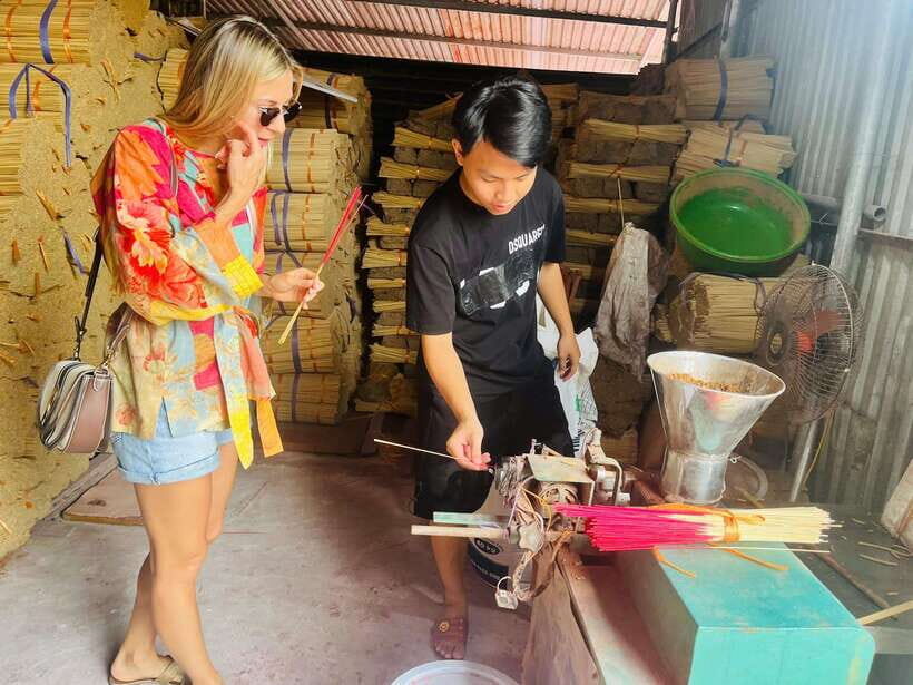 Incense + Hat Villages/ Temple of Literature, Hoa Lo Prison - Train Street drop-off: a fun break after the serious stuff