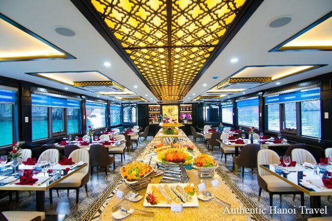 La Casta Daily Cruise - Luxury 5 Star Day Tour in Ha Long Bay - On Board: Welcome Drink, Buffet Lunch, and the Sunset Party