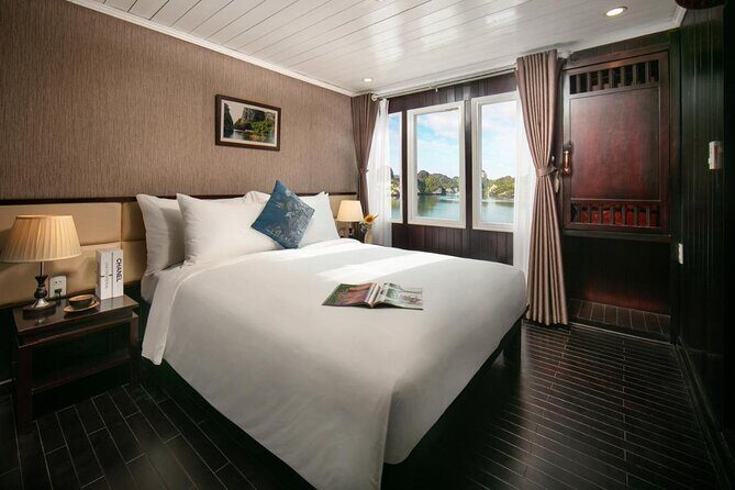 La Regina 2 days tour in Halong Bay & Bai Tu Long Bay - 4 star - Day 1: Halong Bay Check-In, Thien Canh Son Cave, and Sunset Bai Tu Long