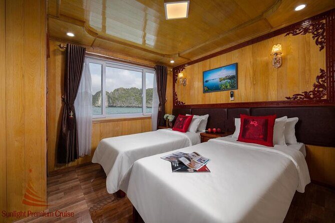 Lan Ha Bay 2D/1N Boutique Boat: kayaking, cycling, swimming at pristine places - BBQ dinner on the sundeck + spring roll class that actually feels hands-on
