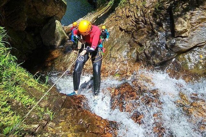 Love Waterfall Canyoning - The main drop at Love Waterfall: rope work, jumps, and big water energy