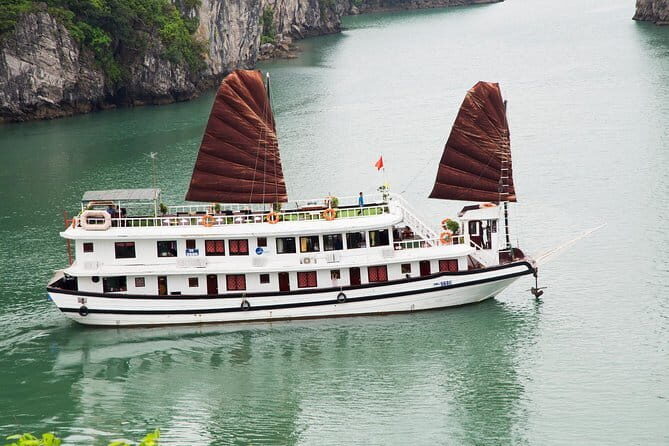 Mon Cheri Cruises 2 Days 1 Night - Day 1 in Lan Ha Bay: lunch, caves, kayaking, and a deck you’ll use
