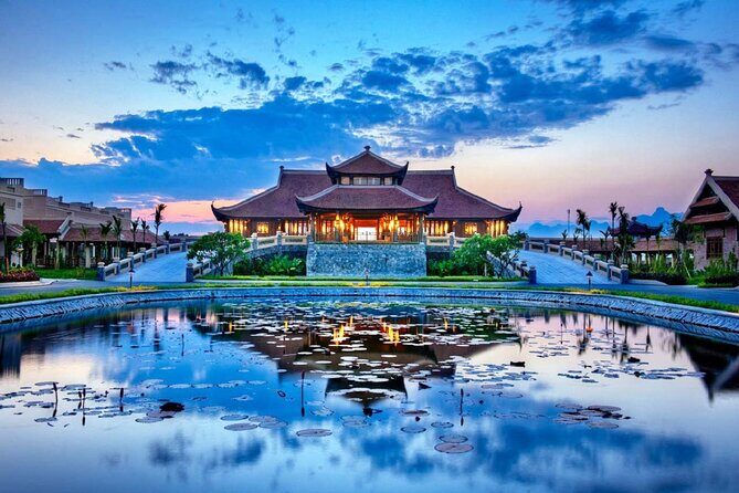 Ninh Binh 1 day tour UNESCO World Heritage: BAI DINH PAGODA - TRANG AN -MUA CAVE - Bai Dinh Pagoda at 10:30: the big, impressive centerpiece
