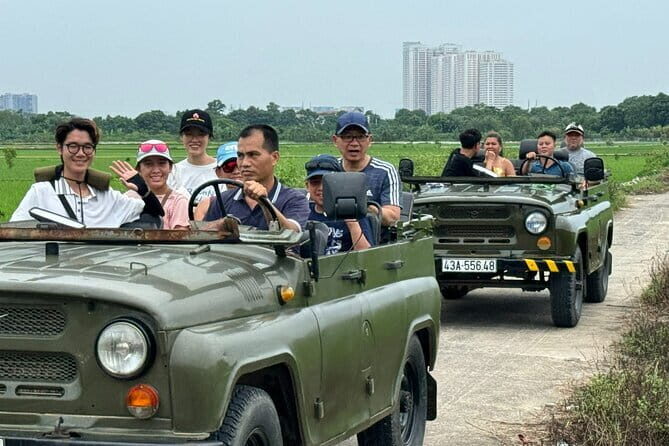Ninh Binh Army Jeep see Highlight Start From Hanoi By Limousine - How the Hanoi limousine pickup sets the tone