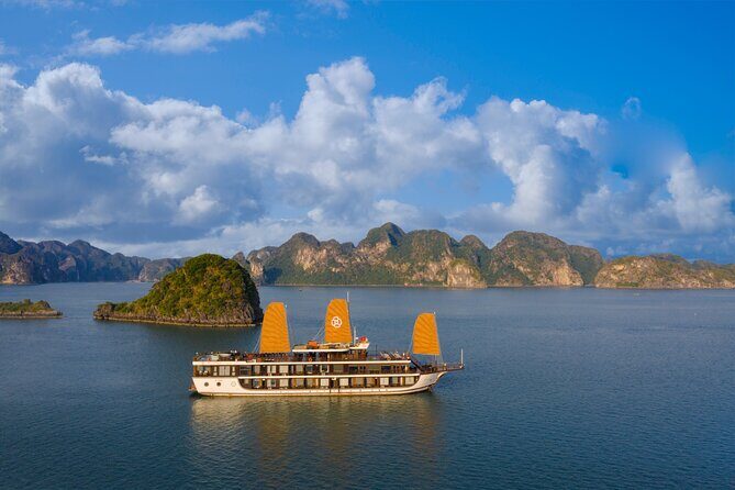 Peony Cruise 5* Lan Hạ Bay 2 days 1 night with 2 ways transfer - Day 1: Hanoi pick-up, Tuan Chau launch, and time at Tra Bau
