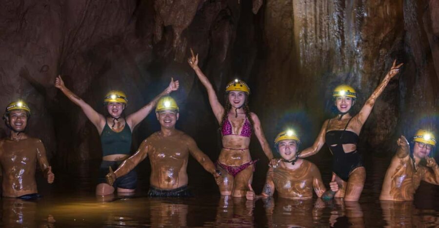 Phong Nha/Dong Hoi: Phong Nha Cave and Zipline in Dark Cave - Dark Cave: unlit cave exploring, swimming, mud bath, and the headlamp reality