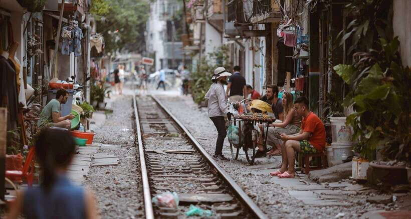 Private Hanoi Walking Tour with visit Train Street - St. Joseph’s Cathedral on Nhà Chung Street: a photo stop with context