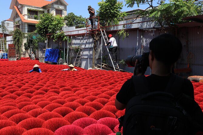 Ultimate Quang Phu Cau Photo Experience - Morning shoot: drying yards, workers in motion, and higher-angle moments