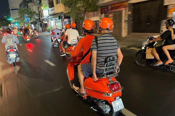 Vespa Female Ao Dai riders Night Street Food + See Train Street - Stop 5: Dường Tầu (Train Street) walk time up close
