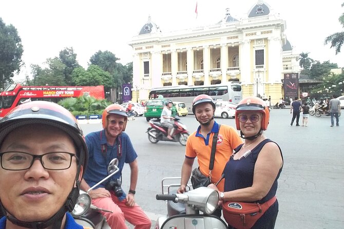 Vespa Tour HANOI BACK STREETS: FOOD+LOCAL LIFE+CULTURE & FUN - Ngọc Hà zigzag lanes and B-52 Lake after lunch calories